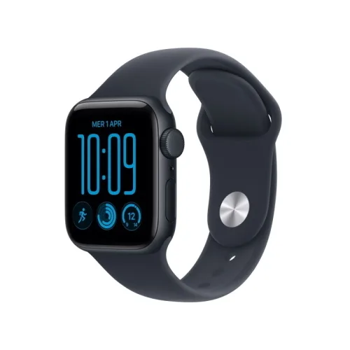 Apple Watch Se 3 2026 GPS + Cellular 5G Cassa 40mm in Alluminio Mezzanotte con Cinturino Sport Blu Marino S/M