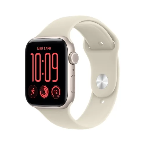 Apple Watch Se 3 2026 GPS + Cellular 5G Cassa 44mm in Alluminio Galassia con Cinturino Sport Sabbia S/M