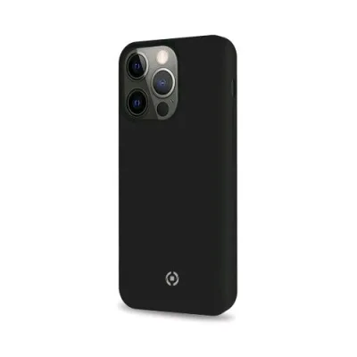 Celly Apple iPHONE 13 Pro Cromo Cover in Tpu con Rivestimento in Silicone e Finitura Soft Touch Nero
