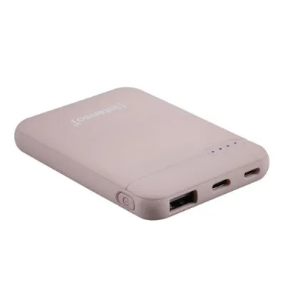 Intenso XS5000 Powerbank 5.000mAh Compatto Cavo di Ricarica da USB-A a USB-C Incluso Rosa