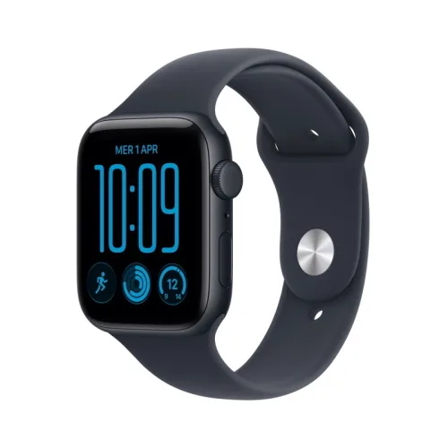 Apple Watch Se 3 2026 GPS + Cellular 5G Cassa 44mm in Alluminio Mezzanotte con Cinturino Sport Blu Marino M/L