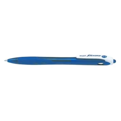 Pilot Rexgrip Begreen Penna a Sfera Inchiostro Blu Punta Media Fusto Trasparente Grip Ergonomico con Materiale Ricic. Conf. 10 Pz.