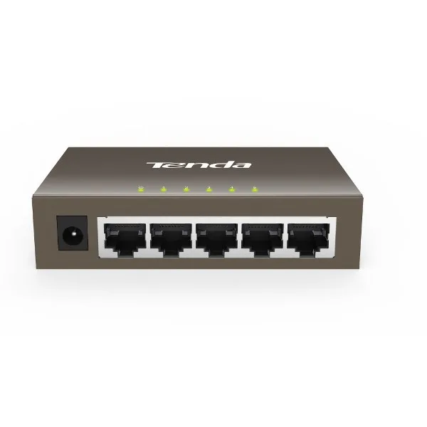 Tenda TEF1005D Switch 5 Porte LAN 10/100Mbps Plug And Play Struttura in Acciaio Grigio
