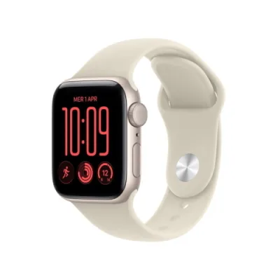 Apple Watch Se 3 2026 GPS Cassa 40mm in Alluminio Galassia con Cinturino Sport Sabbia M/L