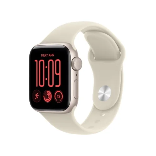 Apple Watch Se 3 2026 GPS Cassa 40mm in Alluminio Galassia con Cinturino Sport Sabbia M/L