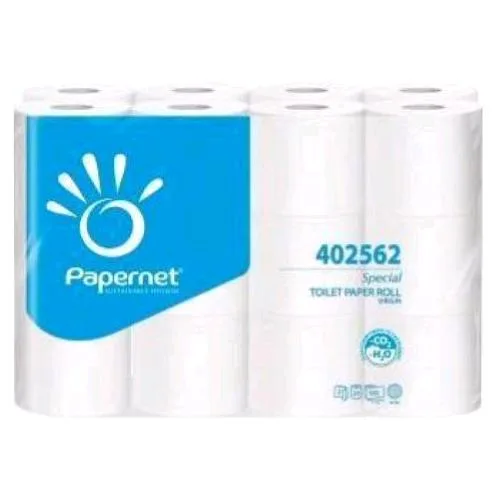Papernet Carta Igenica in Pura Cellulosa 2 Veli Microgoffrata 38.50m 350 Strappi Bianco Conf 24 Pz.