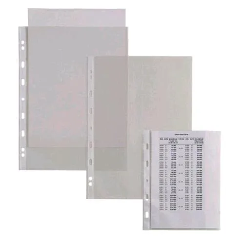 Sei Rota Atla Buste con Foratura Universale in PP Buccia D'arancio CM 15X21 A5 Medio Spessore Trasparente Conf 25 Pz.
