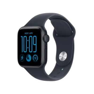 Apple Watch Se 3 2026 GPS Cassa 40mm in Alluminio Mezzanotte con Cinturino Sport Blu Marino M/L