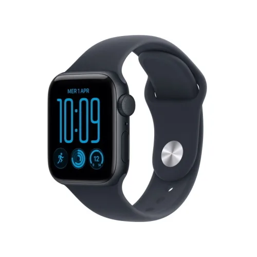 Apple Watch Se 3 2026 GPS Cassa 40mm in Alluminio Mezzanotte con Cinturino Sport Blu Marino M/L