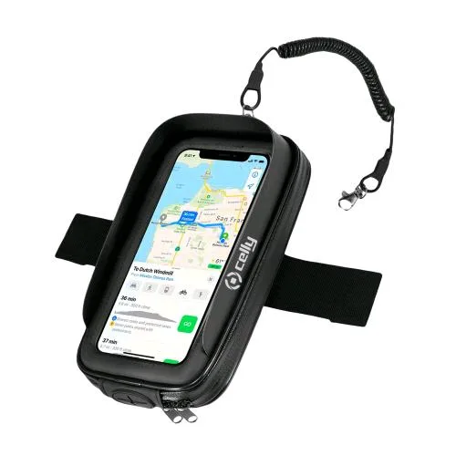 Celly Magnetic Motorbike Custodia Magnetica da Serbatoio Resistente All’acqua Funzione Touch Screen 8 Potenti Magneti Integrati fino a 6.5" Nero