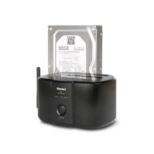 Hamlet Hxddwifi Docking Station per HDD SATA 2.5"/3.5" Max 4TB Connessioni USB 3.0 + Wireless Colore Nero