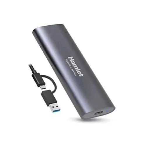 Hamlet HXDM2-10GY Box per SSD M.2 NVMe in Alluminio USB 3.2 GEN2 10Gbps Grigio