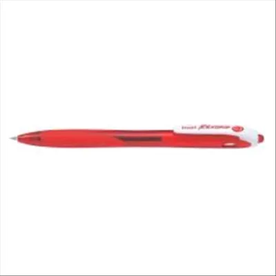 Pilot Rexgrip Begreen Penna a Sfera Inchiostro Rosso Punta Fine Fusto Trasparente Grip Ergonomico con Materiale Ricic. Conf. 10 Pz.