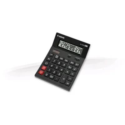 Canon As-2400 Calcolatrice da Tavolo 14 Cifre Alimentazione Solare/Batteria Colore Nero