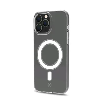 Celly Apple iPHONE 13 Pro Gelskinmag Cover in Tpu + Policarbonato con Modulo Magnetico Circolare Integrato Compatibile con Ricarica Wireless Magnetica Trasparente