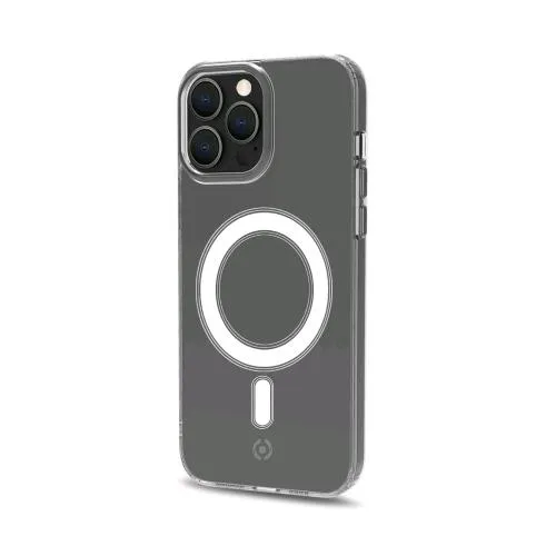 Celly Apple iPHONE 13 Pro Gelskinmag Cover in Tpu + Policarbonato con Modulo Magnetico Circolare Integrato Compatibile con Ricarica Wireless Magnetica Trasparente