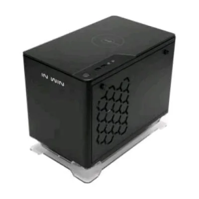 Inwin A1 RGB Cube Case Mini Tower Mini Itx Alimentatore 600W 80 Plus Bronze Incluso Pannello in Vetro Temperato Black