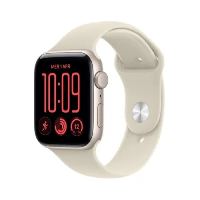 Apple Watch Se 3 2026 GPS Cassa 44mm in Alluminio Galassia con Cinturino Sport Sabbia S/M