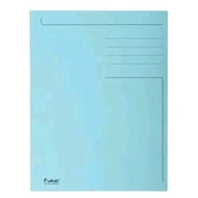 Exacompta Foldyne Cartelline in Carta 240X320MM A4 Col. Azzurro Conf 50 Pz.