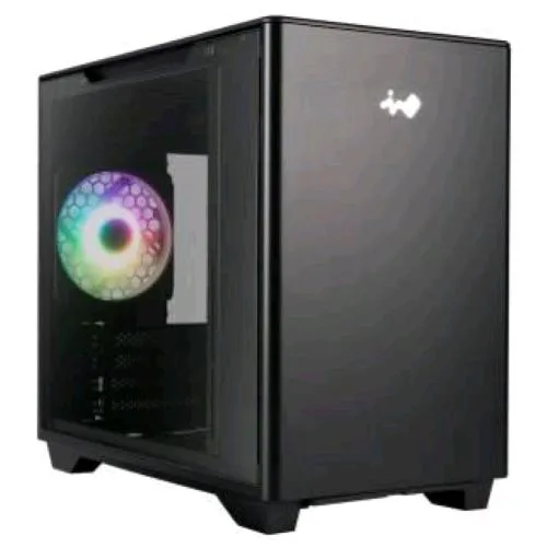 Inwin A3 Case Mini Tower Mini Itx/Micro ATX 1 Ventola Installata Illuminazione LED RGB Pannello in Vetro Temperato Black