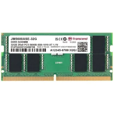 Transcend Jetram 32GB DDR5 5600MHz Data Integrity Check CL46 So-Dimm