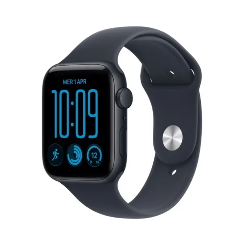 Apple Watch Se 3 2026 GPS Cassa 44mm in Alluminio Mezzanotte con Cinturino Sport Blu Marino S/M