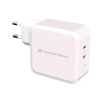 Conceptronic ALTHEA08W Caricabatterie Gan 2 Porte USB-C PD da 100W Bianco