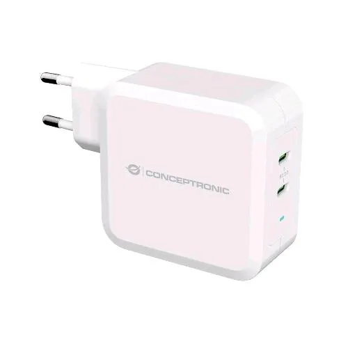 Conceptronic ALTHEA08W Caricabatterie Gan 2 Porte USB-C PD da 100W Bianco