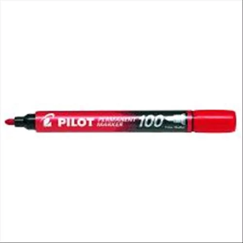 Pilot Sca-100 Marcatore Permanente Rosso Punta Tonda 1 mm Conf 12 Pz.