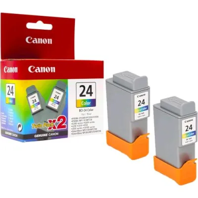 Canon Bci-24CL Multipack Cartuccia Inchiostro Ciano, Magenta, Giallo Conf 2 Pz.