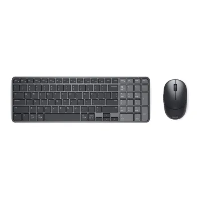 Dell Pro 7 KM746 Set Mouse + Tastiera Compact Qwerty Ricaricabili Dual Mode RF 2.4GHz + Bluetooth Grigio Nero