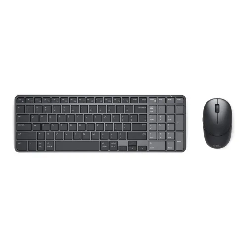 Dell Pro 7 KM746 Set Mouse + Tastiera Compact Qwerty Ricaricabili Dual Mode RF 2.4GHz + Bluetooth Grigio Nero