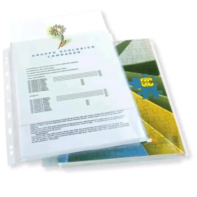Sei Rota Atla GS Buste a Soffietto con Foratura Universale in PP CM 21X29.7 A4 Trasparente Conf 10 Pz.