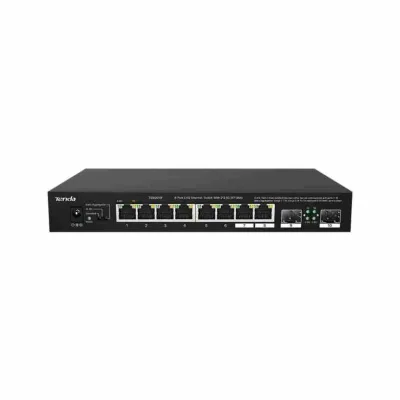 Tenda TEM2010F Switch Non Gestito 2.5 Gigabit Switch Ethernet 8 Porte 2.5 Gbps 2 Porte 2.5 Gbps SFP Porte RJ-45 2.5G Porte SFP 2.5G Desktop e Montaggio a Parete Compatibile con Computer NAS Ap Wi-Fi 6