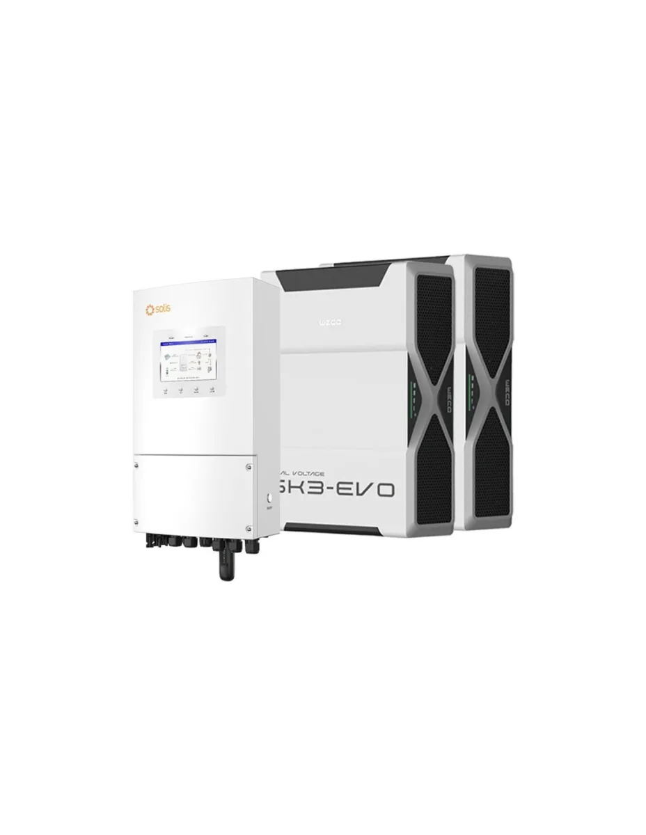 Sistema di accumulo monofase inverter LV 4.6kW Solis batteria al litio 10.44kWh Weco EVO 5k3
