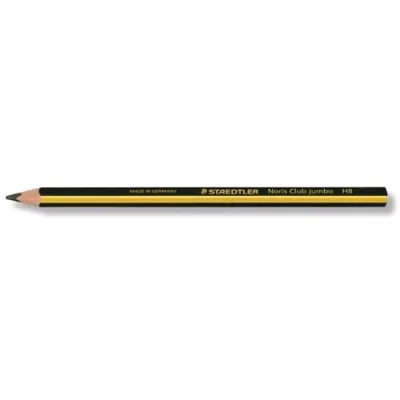 Staedtler Noris Club Jumbo Matita di Grafite HB Fusto Triangolare Giallo+Nero Conf 12 Pz.