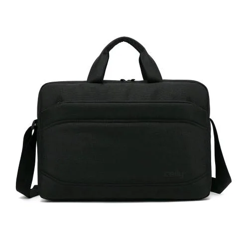 Celly Messengerbag Borsa per Notebook da 15.6" in Poliestere 6 Scomparti con Tracolla Nero
