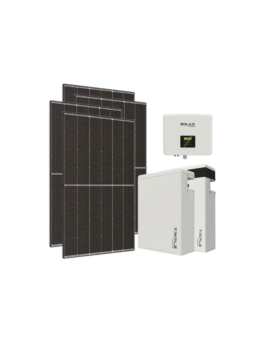 Kit fotovoltaico monofase 8100W inverter 7.5kW batteria al litio 11.6KWh T-BAT-H5.8 Solax Power