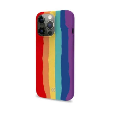 Celly Apple iPHONE 13 Pro Max Rainbow Cover in Silicone Multicolore