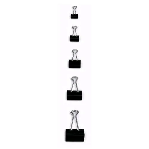Lebez Double Clips Fermagli in Metallo H 51 mm Col. Nero Conf 12 Pz.