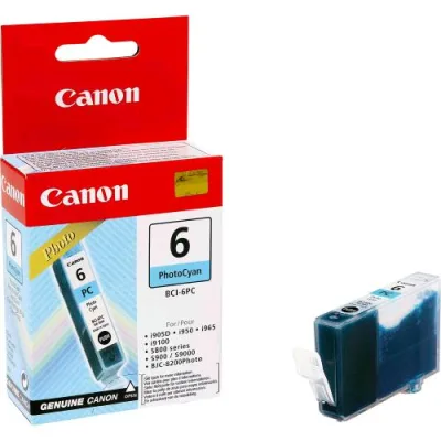 Canon Bci-6PC Photo Serbatoio Ciano per BJC-8200 con Printer Driver (Non Utilizzare con Bci-5)-S800-S820-S820D-S830D-S900-i965-i905D-i990-S9000-i9100-i9950-iP6000D-iP8500 Garanzia Italia (4709A002AA)