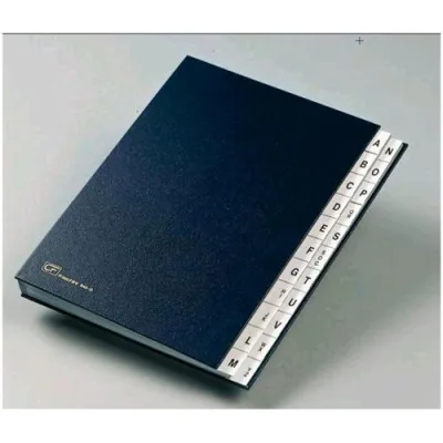 Fraschini 640-DB Classificatore Alfabetico a-Z in Dermoide 240X340 mm Col. Blu