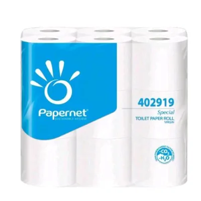 Papernet Carta Igienica Microgroffrata 2 Veli 19.80 m 180 Strappi Bianco Conf 18 Pz.