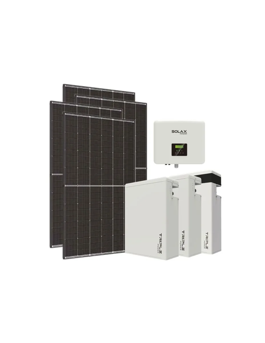 Kit fotovoltaico monofase 8100W inverter 7.5kW batteria al litio 17.4KWh T-BAT-H5.8 Solax Power