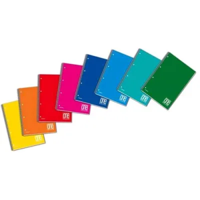 Blasetti One Color Quaderno A4 80 g Spirale Non Forato Quadretti 10M 60 Fogli Conf 5 Pz.