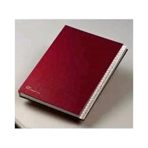 Fraschini 640-DR Classificatore Alfabetico a-Z in Dermoide 240X340 mm Col. Rosso