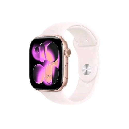 Apple Watch Series 11 GPS + Cellular 5G 46mm Cassa Alluminio Oro Rosa con Band Rosa Fard - M/L