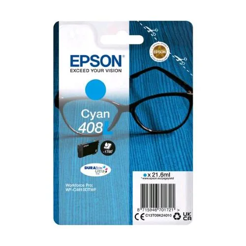 Epson 408L Cartuccia Singlepack Durabrite Ultra Ink Cyan
