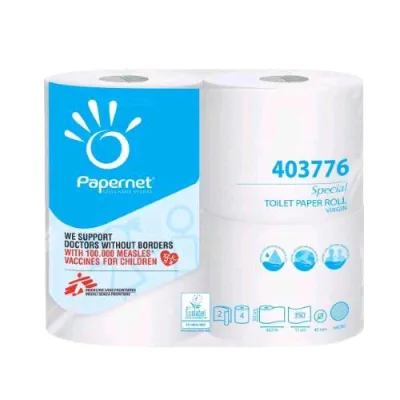 Papernet Carta Igienica Microgroffrata 2 Veli 38.50 m 350 Strappi Bianco Conf 56 Pz.