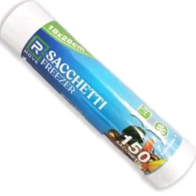RMove Rotolo a Strappo da 150 Sacchi Freezer 18X28CM Trasparenti